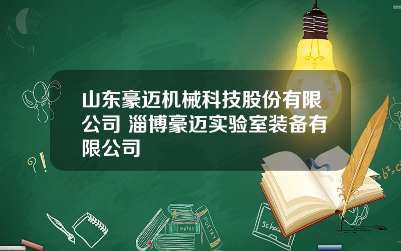 山东豪迈机械科技股份有限公司 淄博豪迈实验室装备有限公司